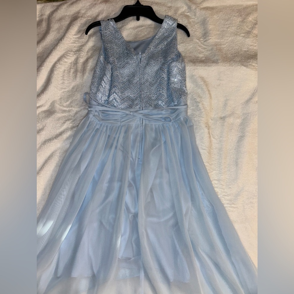 Mid length kids dress with sparkly detailing